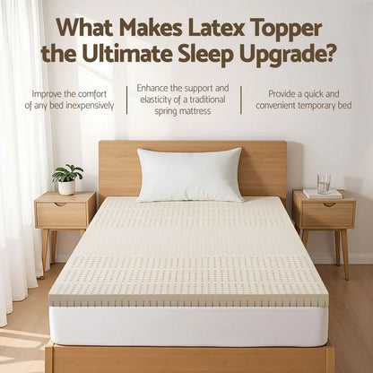 Giselle Bedding Latex Mattress Topper 7.5cm Single - Mekamart Australia