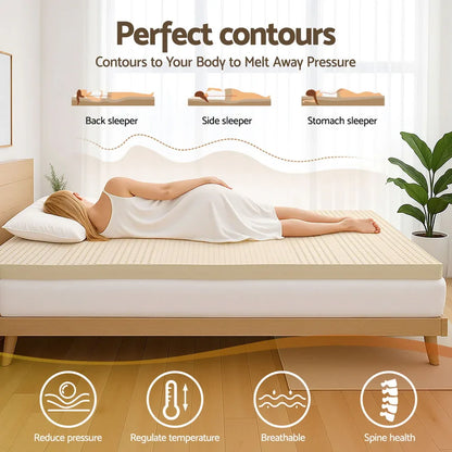 Giselle Bedding Latex Mattress Topper 7.5cm Single - Mekamart Australia