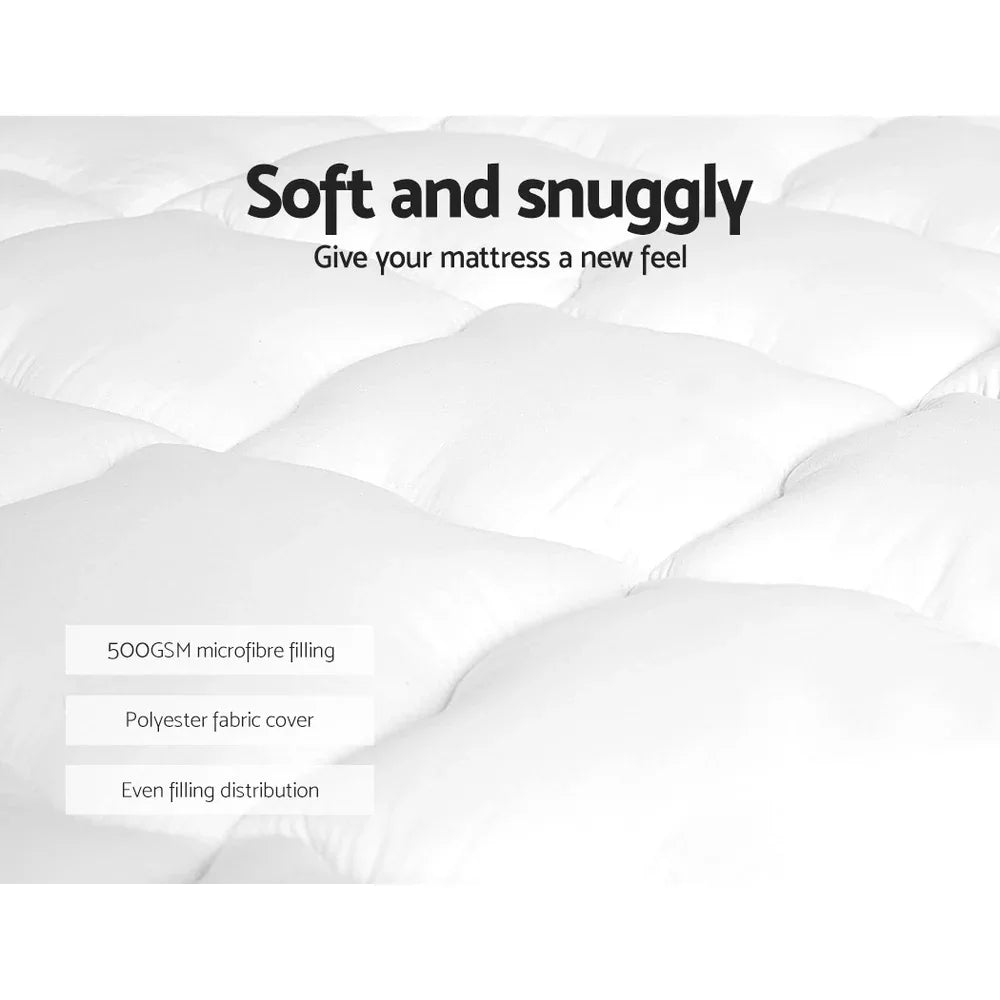 Giselle Bedding Mattress Topper Pillowtop - King Single - Mekamart Australia