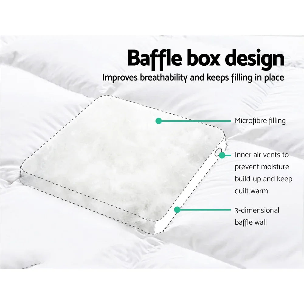 Giselle Bedding Mattress Topper Pillowtop Protector Pad King - Mekamart Australia