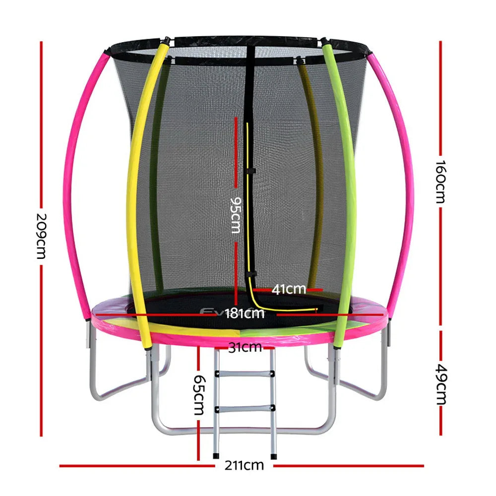 Everfit 6ft Kids Round Trampoline Rebounder - Mekamart Australia