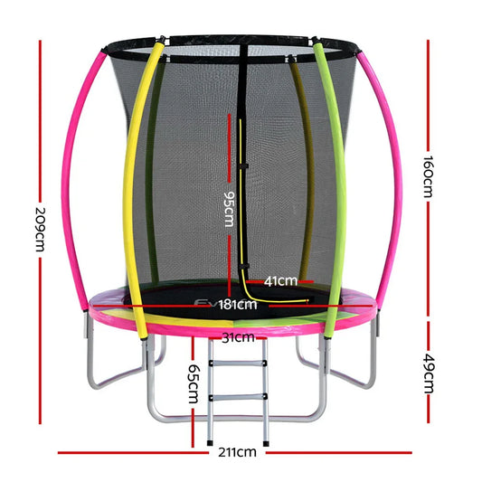 Everfit 6ft Kids Round Trampoline Rebounder - Mekamart Australia