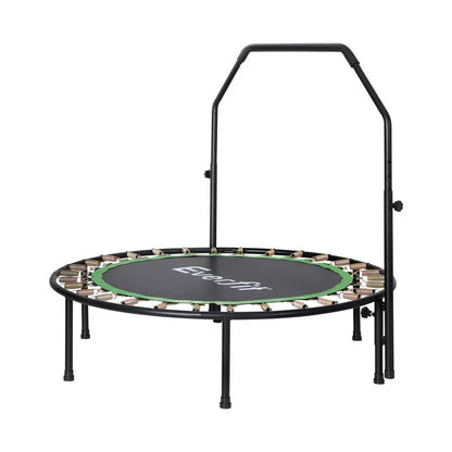 Everfit 48inch Round Fitness Trampoline Rebounder Adjustable Handrail Green - Mekamart Australia