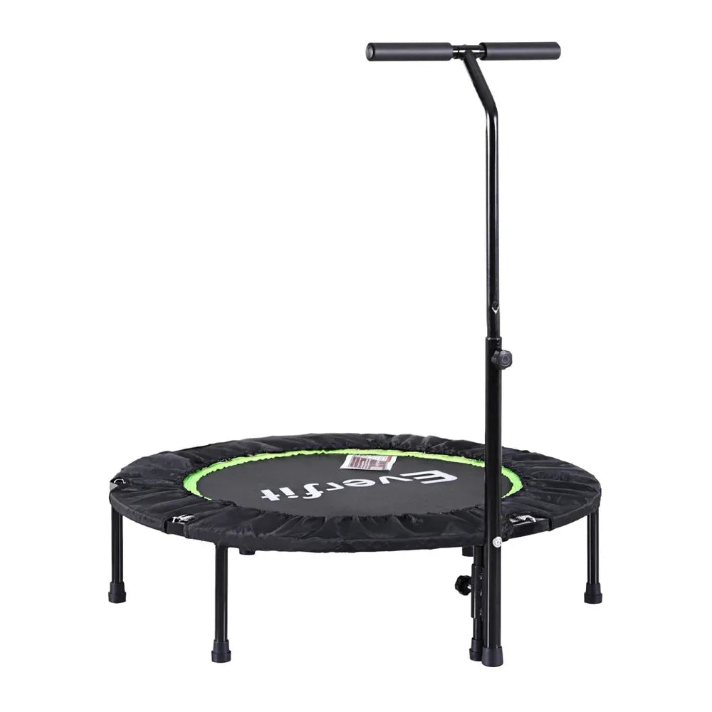 Everfit 40inch Fitness Foldable Trampoline Jumping Rebounder Home Gym Handrail - Mekamart Australia