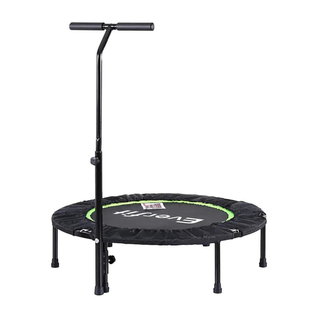 Everfit 40inch Fitness Foldable Trampoline Jumping Rebounder Home Gym Handrail - Mekamart Australia