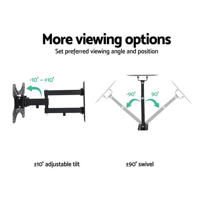 Artiss TV Wall Mount Bracket for 17"-42" LED LCD TVs Full Motion Strong Arms - Mekamart Australia