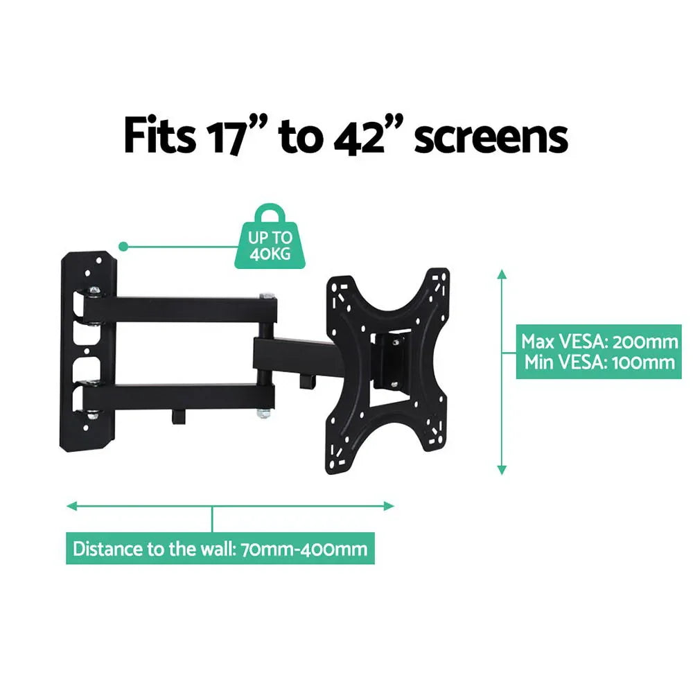 Artiss TV Wall Mount Bracket for 17"-42" LED LCD TVs Full Motion Strong Arms - Mekamart Australia
