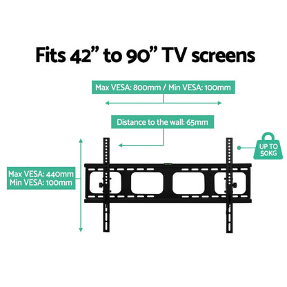 Artiss TV Wall Mount Bracket for 42"-90" LED LCD TVs Tilt Slim Flat Low Profile - Mekamart Australia