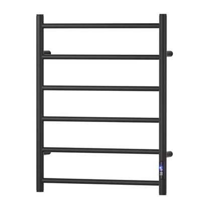 Devanti Heated Towel Rail 6 Round Bars with Timer Electric Heater Warmer Rack - Mekamart Australia