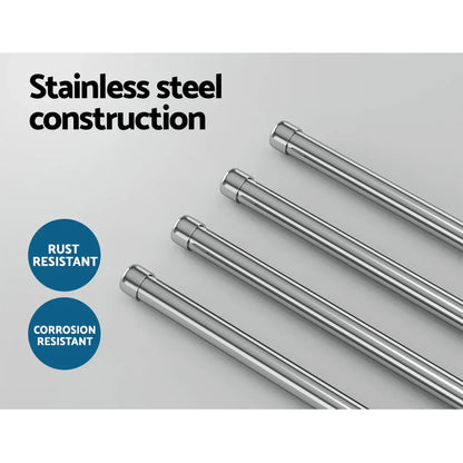 Towel Rail Rack Holder 4 Bars Wall Mounted Stainless Steel Swivel Hanging Hook - Mekamart Australia