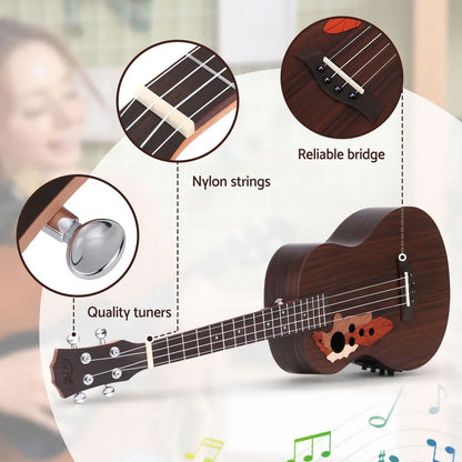 Alpha Ukulele 30 Inch with EQ 18 Frets - Mekamart Australia