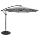 Instahut 3m Outdoor Umbrella w/Base Cantilever Beach Garden Patio Grey - Mekamart Australia