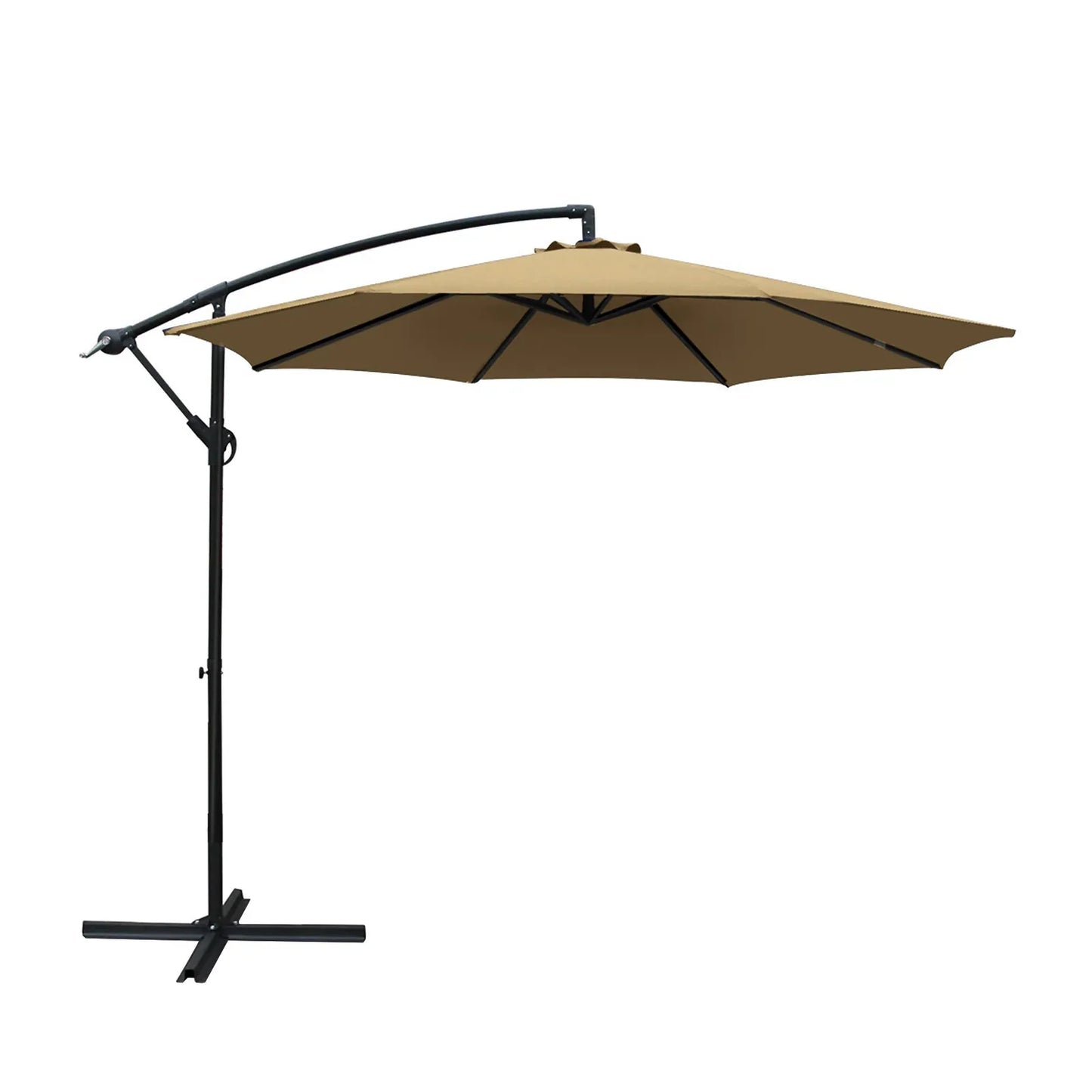 Instahut 3m Outdoor Umbrella Cantilever Beach Garden Patio Beige - Mekamart Australia