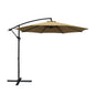Instahut 3m Outdoor Umbrella Cantilever Beach Garden Patio Beige - Mekamart Australia