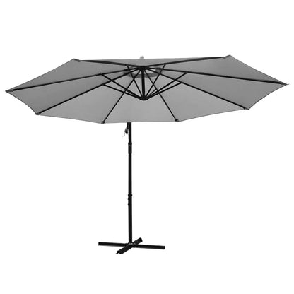 Instahut 3m Outdoor Umbrella Cantilever Beach Garden Patio Grey - Mekamart Australia