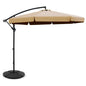 Instahut 3m Outdoor Umbrella w/Base Cantilever Garden Patio Beach Beige - Mekamart Australia