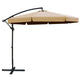 Instahut 3m Outdoor Umbrella Cantilever Garden Beach Patio Beige - Mekamart Australia