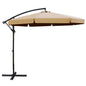 Instahut 3m Outdoor Umbrella Cantilever Garden Beach Patio Beige - Mekamart Australia