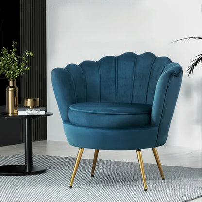 Artiss Armchair Velvet Blue Callista - Mekamart Australia