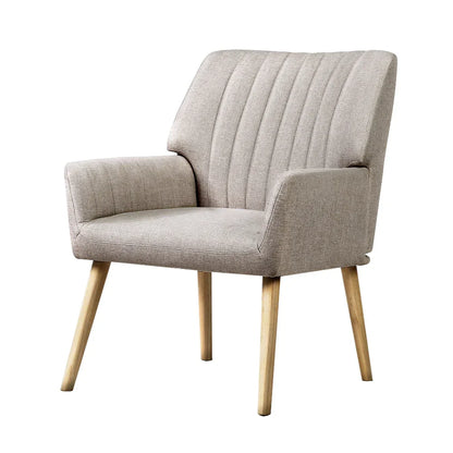 Artiss Armchair Fabric Beige Sebastini - Mekamart Australia