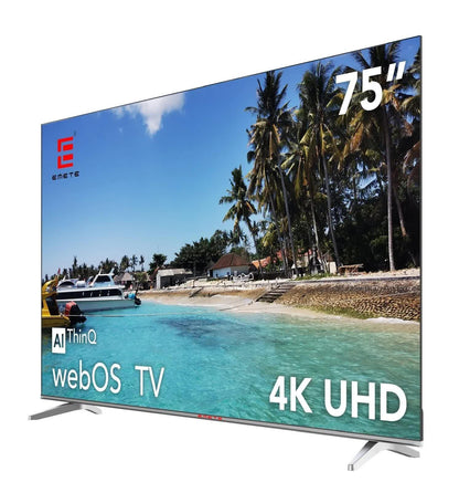 EMETE 75″ Frameless UHD Smart WebOS TV - Mekamart Australia