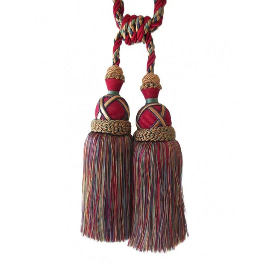 Multi Coloured Double Tassel Curtain Tieback - Mekamart Australia