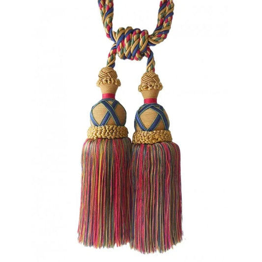 Multi Coloured Double Tassel Curtain Tieback - Mekamart Australia
