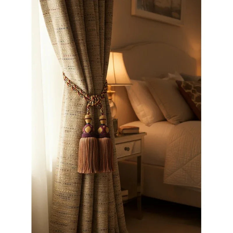 Multi Coloured Double Tassel Curtain Tieback - Mekamart Australia