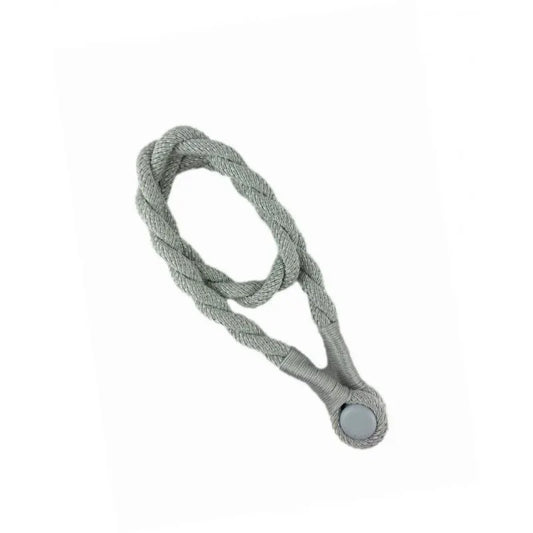 Magnetic weaved rope tieback Silver - Mekamart Australia