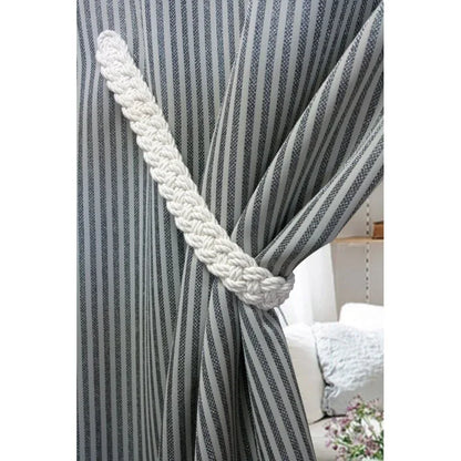 Ecru white rustique braided magnetic tieback - Mekamart Australia