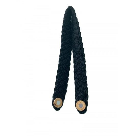 Black rustique braided magnetic tieback - Mekamart Australia