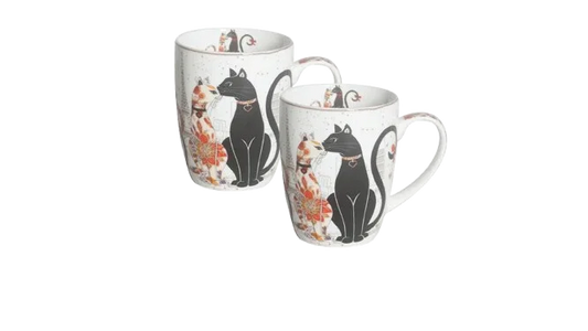 Cat Couple Mug – 400ml Fine Bone China, Gift-Boxed - Mekamart Australia