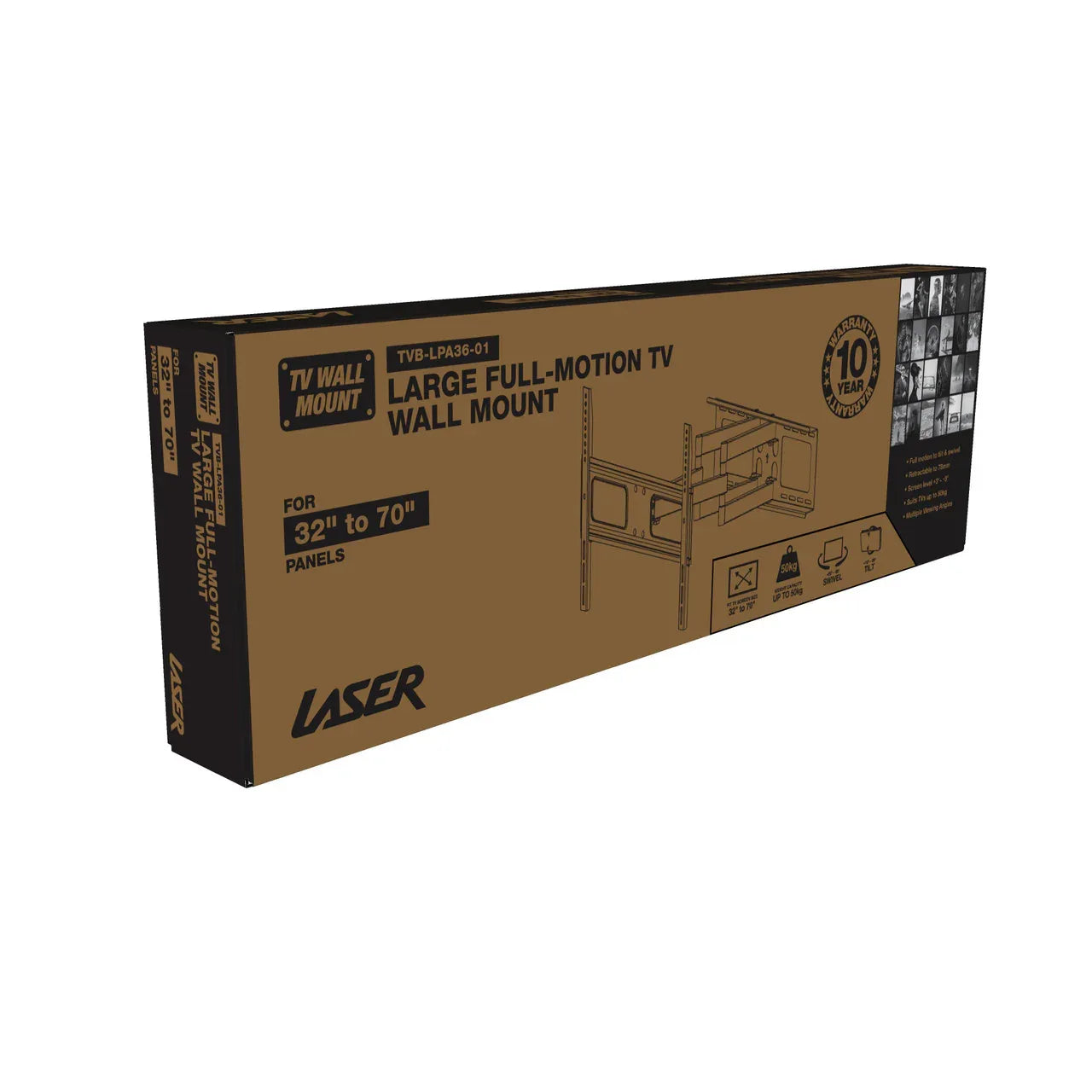 Large Full Motion TV Wall Mount 32 inches - 70 inches Panels - Mekamart Australia