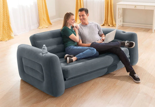 Intex Pull Out Sofa Queen Bed 66552 - Mekamart Australia