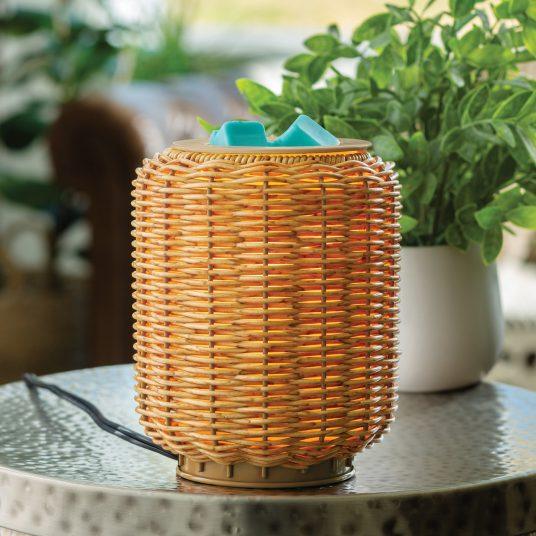Wicker Lantern Illumination Warmer - Mekamart Australia