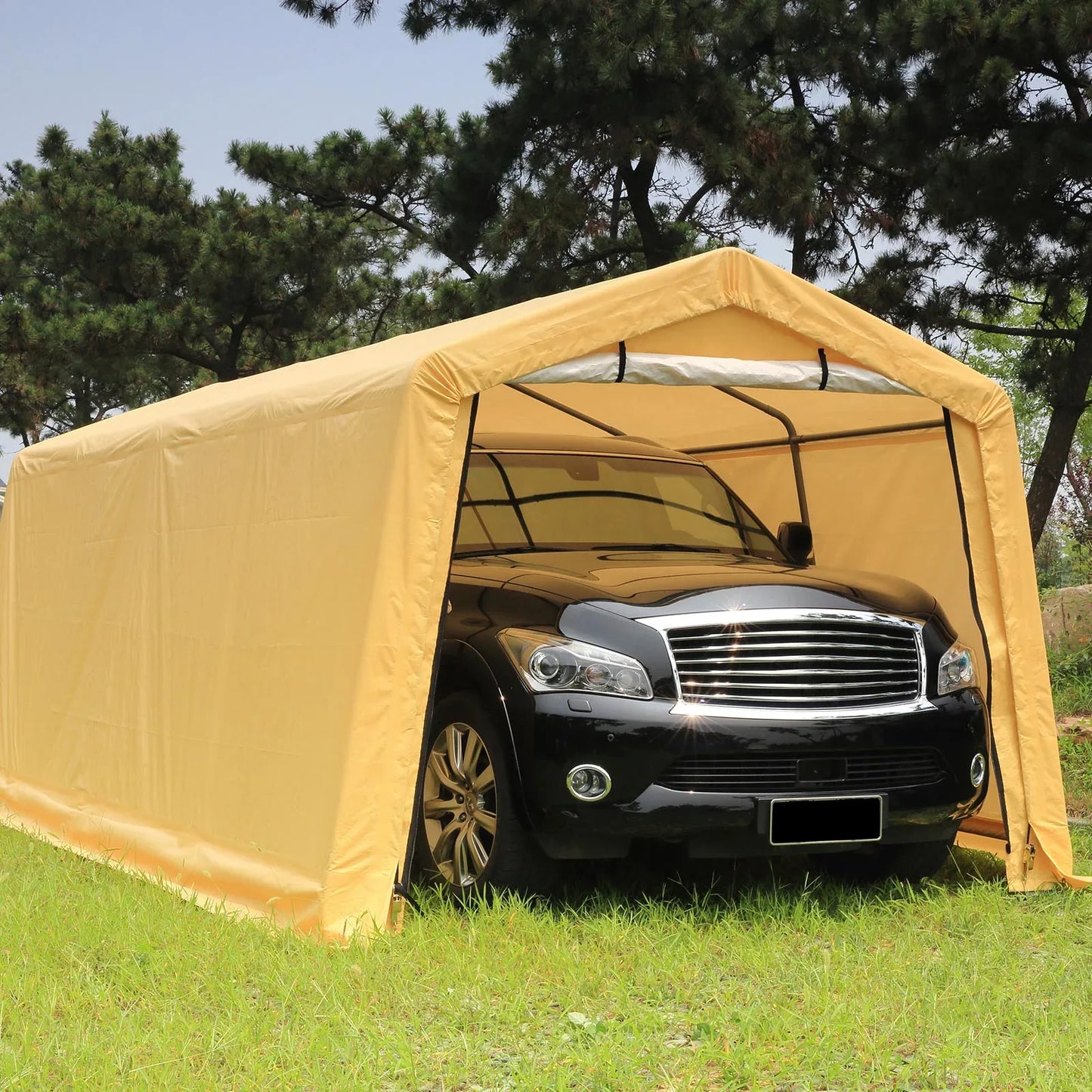 Samland Portable Carport Garage Shelter Canopy Single Size 10x20FT - Mekamart Australia