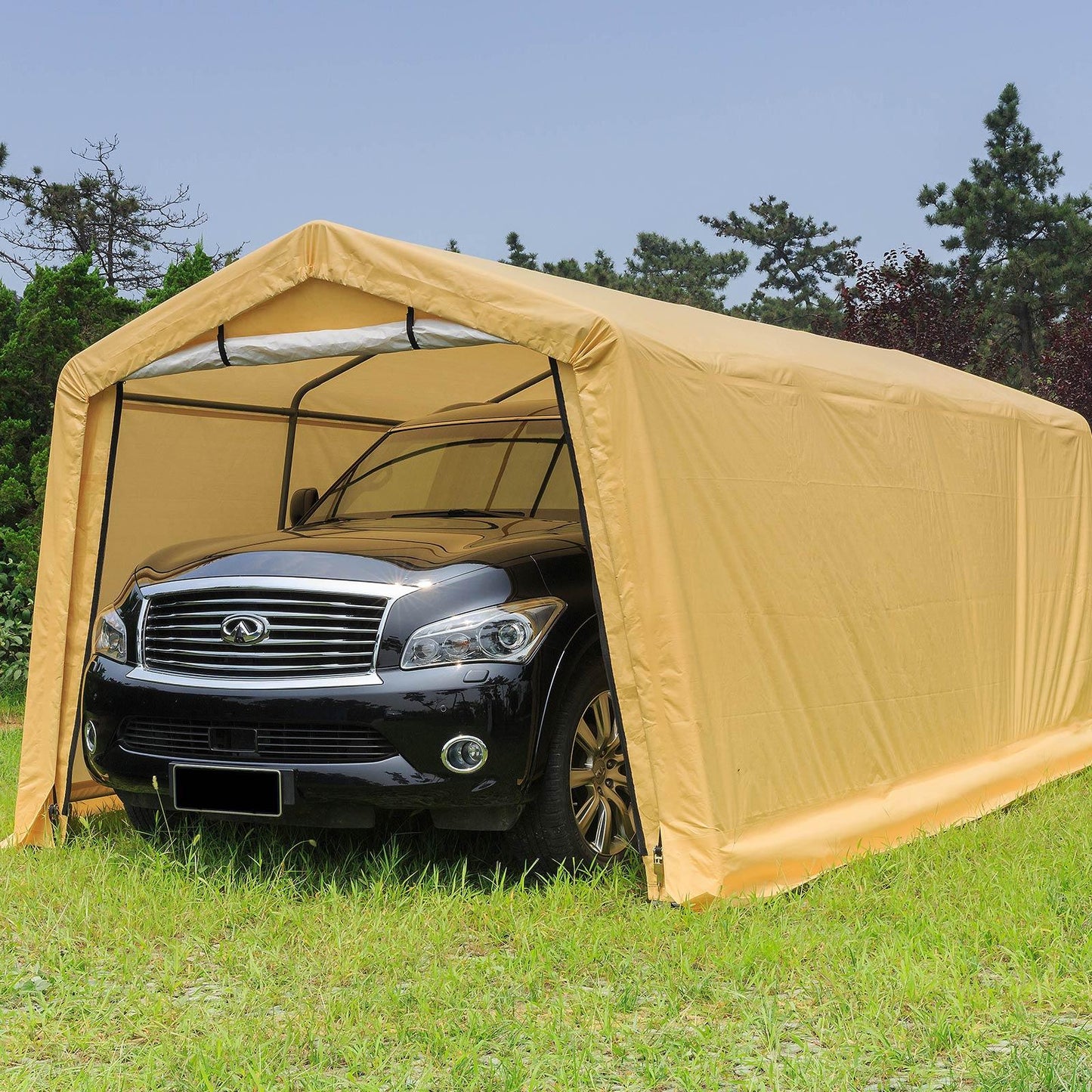 Samland Portable Carport Garage Shelter Canopy Single Size 10x20FT - Mekamart Australia
