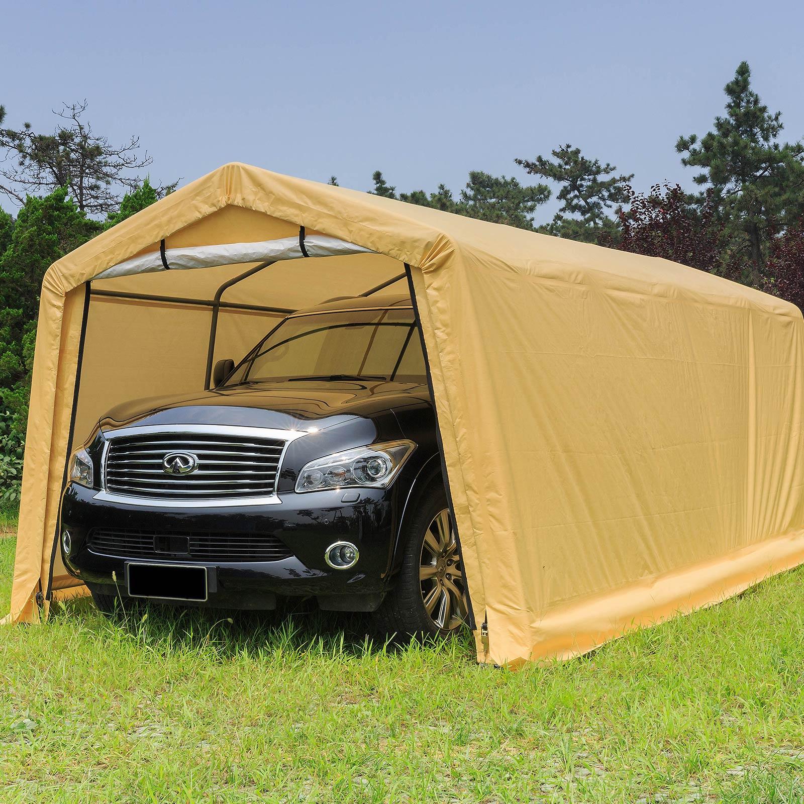 Samland Portable Carport Garage Shelter Canopy Single Size 10x20FT - Mekamart Australia