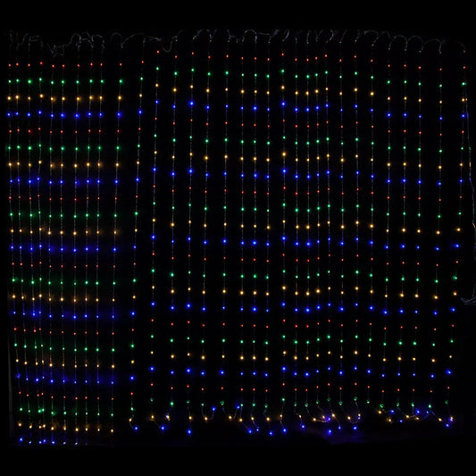 Samland 750 LED 620cmx240cm Copper Wire Curtain Light in Multi Colour - Mekamart Australia