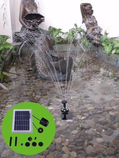 Samland 6V 200LPH Solar Pump with Battery Backup Panel for Small Pond Fountain Feature - Mekamart Australia