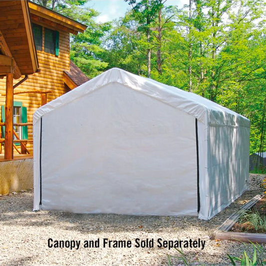 Samland Carport Wall for 10x20 ft Garage Shelter Canopy (PGS1107WALL) - White Wall Accessory Only - Mekamart Australia