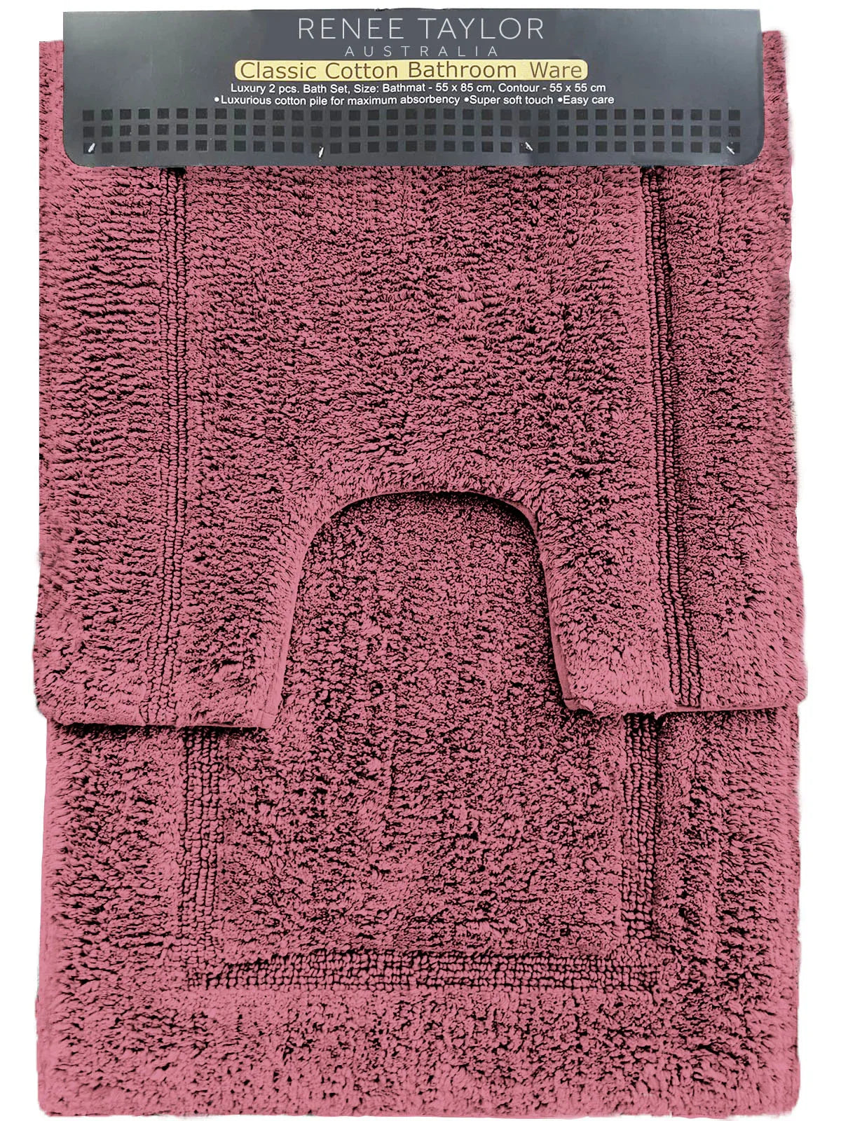 2 Piece 2200 GSM Tufted Rosebud Bath Mat Set by Renee Taylor - Mekamart Australia