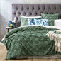 Medallion Sage Cotton Vintage Washed Tufted Queen Quilt Cover set by Park Avenue - Mekamart Australia