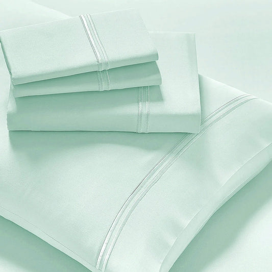 Strada Embroidered 1000 TC Egyptian Cotton Spa Deep Queen Sheet sets by Renee Taylor - Mekamart Australia
