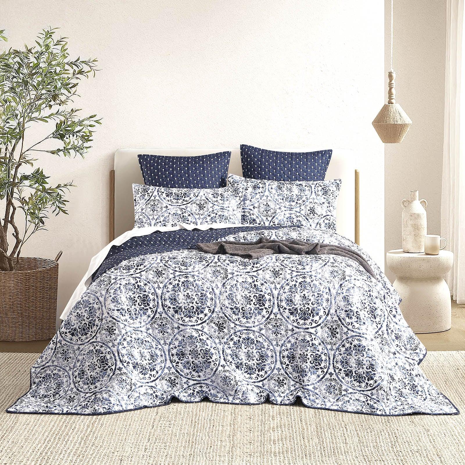 Delos Quilted Reversible Queen/King Coverlet Set by Renee Taylor - Mekamart Australia
