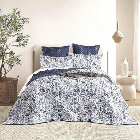 Delos Quilted Reversible Queen/King Coverlet Set by Renee Taylor - Mekamart Australia
