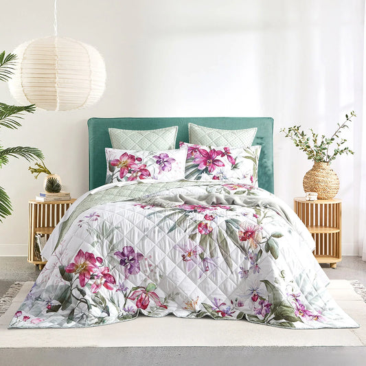 Kashmir Quilted Reversible Super King Coverlet Set by Renee Taylor - Mekamart Australia
