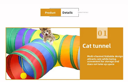 pet products Super Set (21 Pcs) - Cat Tunnel, Teaser, Mice, Jingle Balls, & Pom Poms. (Note: accessory colors are shipped randomly). - Mekamart Australia