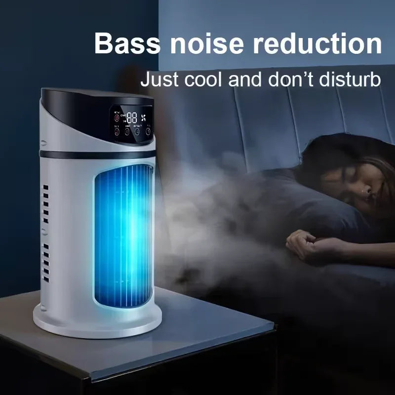 USB portable air conditioner humidifier - 6-speed adjustment, ultra-quiet 25 decibels, mini air conditioner for home, office and dormitory, 6-hour timer, festival gift, suitable for use in home, office and dormitory - Mekamart Australia