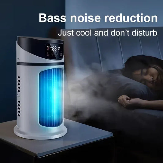USB portable air conditioner humidifier - 6-speed adjustment, ultra-quiet 25 decibels, mini air conditioner for home, office and dormitory, 6-hour timer, festival gift, suitable for use in home, office and dormitory - Mekamart Australia